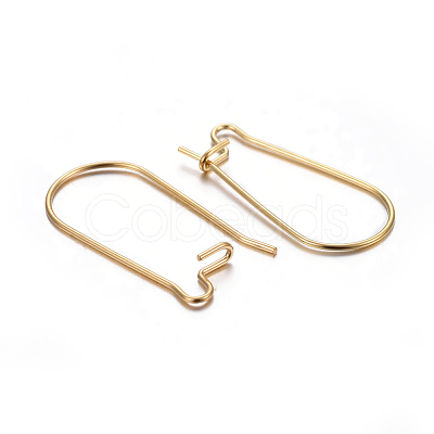 304 Stainless Steel Hoop Earring Findings STAS-P223-01G-01-1