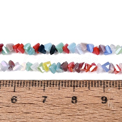 Electroplate Transparent Glass Beads Strands EGLA-Q139-01A-M02-1