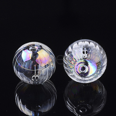 Handmade Blown Glass Globe Beads BLOW-T001-02A-AB-1