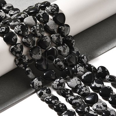 Natural Snowflake Obsidian Beads Strands G-R190-10mm-51-1