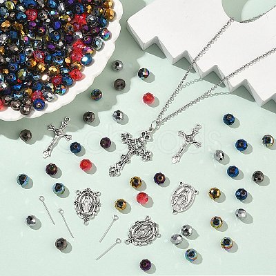 DIY Rosary Bead Jewelry Kits DIY-SC0029-80-1