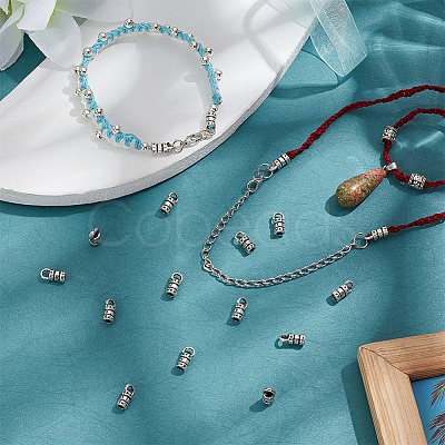 200Pcs Tibetan Style Alloy Cord Ends TIBE-NB0001-29AS-1