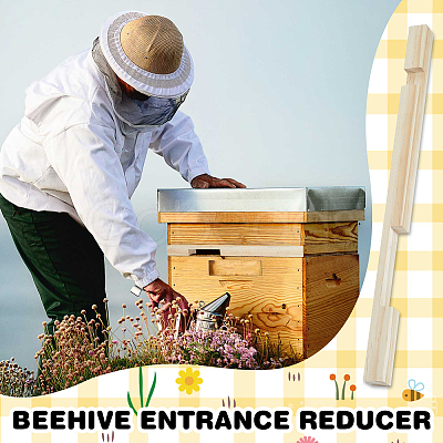 Wood Beeswax Entrance Protector for Beekeeping AJEW-WH0481-142-1