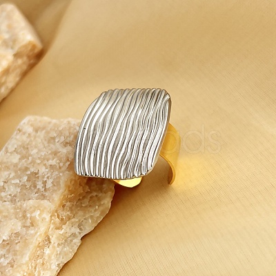 304 Stainless Steel Open Cuff Rings RJEW-K258-08GP-02-1