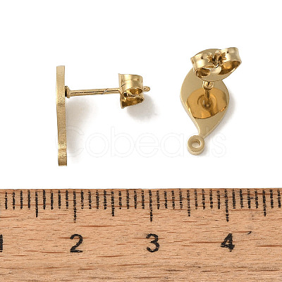 Ion Plating(IP) 304 Stainless Steel Stud Earring Findings STAS-I206-25G-1