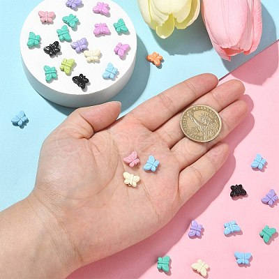 Spray Painted Alloy Beads FIND-CJ0001-46A-1
