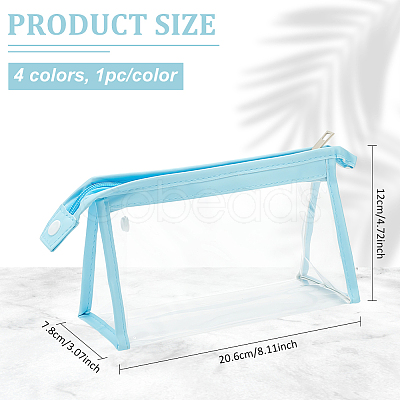 4Pcs 4 Colors Plastic Makeup Storage Bag ABAG-AN0001-02-1