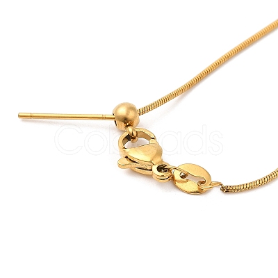 304 Stainless Steel Snake Chain Necklace for Women NJEW-G104-01G-1