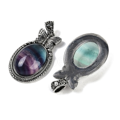 Natural Colorful Fluorite Pendants G-I370-09AS-11-1
