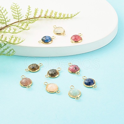 Natural Mixed Gemstone Links Connectors X-PALLOY-JF00755-1