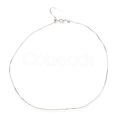 Adjustable Electroplate Brass Venetian Chain Necklaces MAK-L028-02P-1