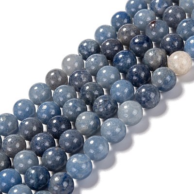 Dyed & Heated Natural Blue Aventurine Beads Strands LS-G-F380-10mm-1