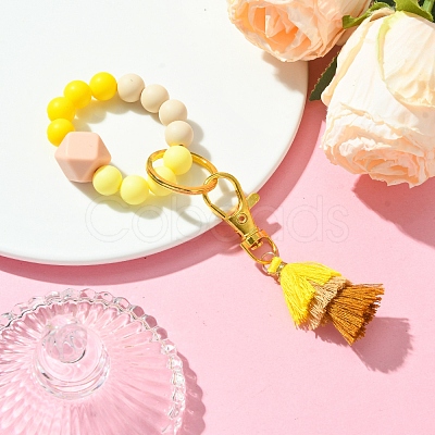 Silicone Beaded Bracelet Keychain KEYC-FS00002-1