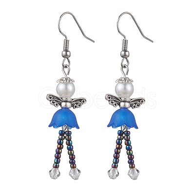 304 Stainless Steel Fairy Dangle Earrings EJEW-MZ00129-04-1