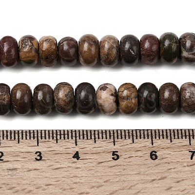 Natural Picasso Stone/Polychrome Jasper Beads Strands G-A280-A27-02-1
