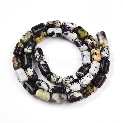 Natural Yellow Turquoise(Jasper) Beads Strands G-N346-01B-15-1