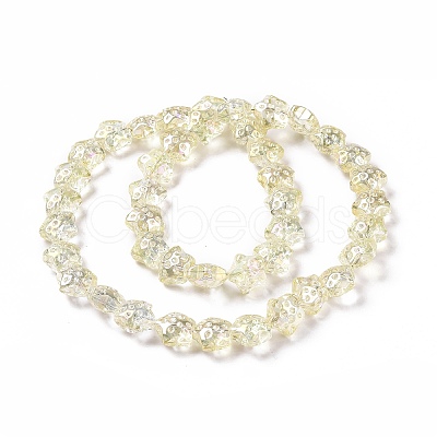 Transparent Electroplate Glass Beads Strands LS-GLAA-C025-01H-1