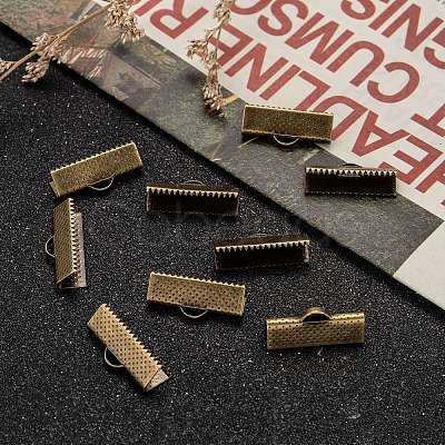 Iron Ribbon Crimp Ends IFIN-S008-AB-NF-1