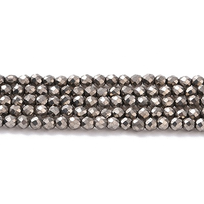 Electroplate Glass Beads Strands X-GLAA-H021-01A-FP12-1