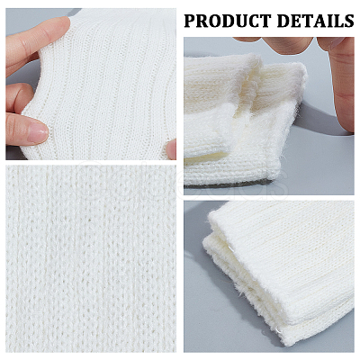 2 Pairs 2 Colors Acrylic Fibers Long Mesh Lace Gloves AJEW-CN0006-66-1