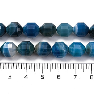 Natural Banded Agate(Dyed & Heated) Beads Strands G-C171-D01-01-1