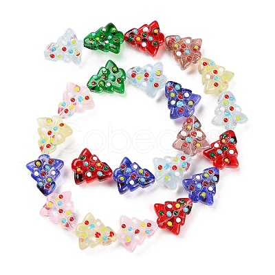 Handmade Bumpy Glass Beads Strands LAMP-F032-08A-1