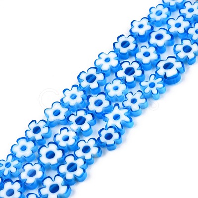 Handmade Millefiori Glass Bead Strands LAMP-N029-017B-15-1