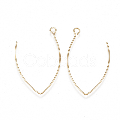 Brass Earring Hooks KK-T038-422G-1