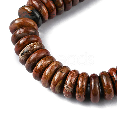 Natural Red Rainbow Jasper Beads Strands G-F743-06A-1