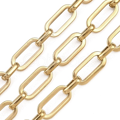 201 Stainless Steel Oval Link Chains CHS-F024-04G-1