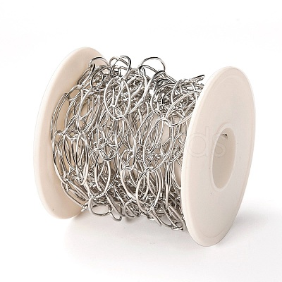 Tarnish Resistant 304 Stainless Steel Paperclip Chains STAS-A048-04P-1