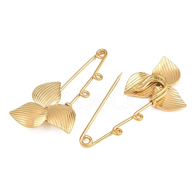Trillium 304 Stainless Steel Safety Pins Brooch Findings SA-CBA098D-14C-G02-1