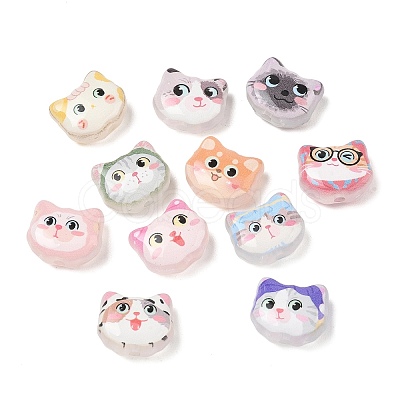 Printed Opaque Acrylic Beads AC-CBA447D-01-1