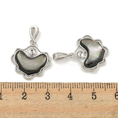 Natural Black Lip Shell Pendants KK-S386-17P-02-1