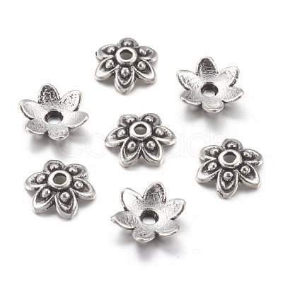 Tibetan Style Alloy Bead Caps LF0626Y-1