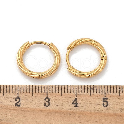 304 Stainless Steel Twist Hoop Earrings for Women EJEW-A130-02A-G-1
