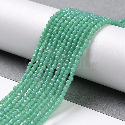 Glass Imitation Jade Beads Strands GLAA-H021-02-07-1