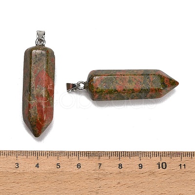 Natural Unakite Pendants GG-CBAA0EE-02P-13-1
