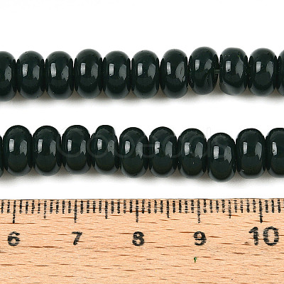 Opaque Spray Painted Glass Beads GLAA-ZX008-8mm-18X-1