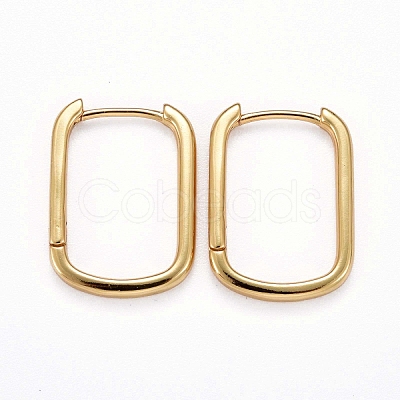 Brass Huggie Hoop Earrings KK-H741-05G-1
