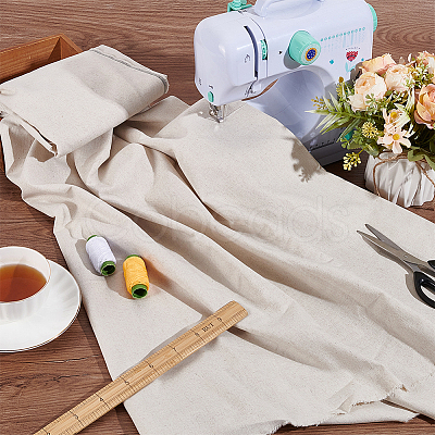 Linen Cotton Fabric DIY-WH0580-56A-1