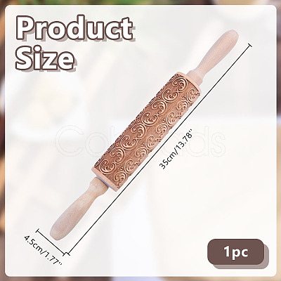 Wooden Rolling Pin AJEW-WH0609-909C-1
