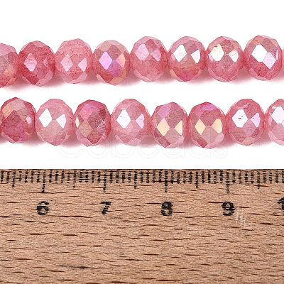 Dyed Crackle Imitation Jade Glass Beads Strands EGLA-Q131-02C-06-1