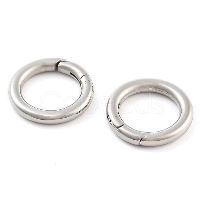 Non-Tarnish 316 Stainless Steel Spring Gate Rings STAS-M296-01P-G-01-1