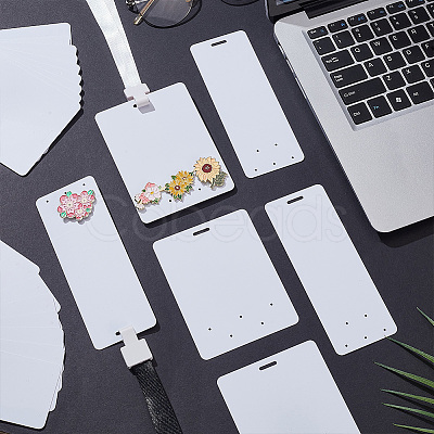 24Pcs 2 Styles PVC Plastic Badge Display Cards DIY-FG0006-35-1