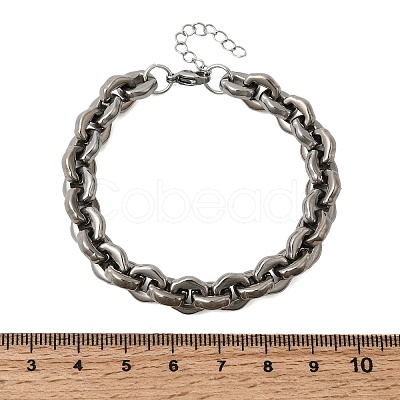 304 Stainless Steel Link Chain Bracelets for Women BJEW-P388-01P-1