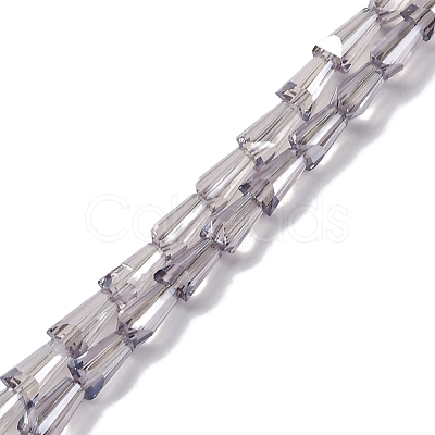 Transparent Electroplate Glass Beads Strands EGLA-H107-02A-PL06-1