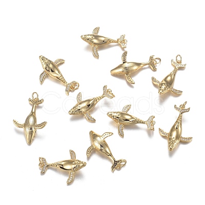 Brass Micro Clear Cubic Zirconia Pendants ZIRC-F120-072G-1