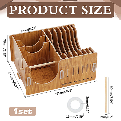 DIY Wooden Copper Foil Tape Dispenser AJEW-WH0270-375B-1