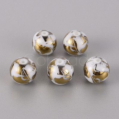 Electroplate Glass Beads EGLA-Q123-006F-1